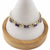 2498 Bransoletka elegancka złota cyrkonie 18,5cm pozłacana 14k Xuping 